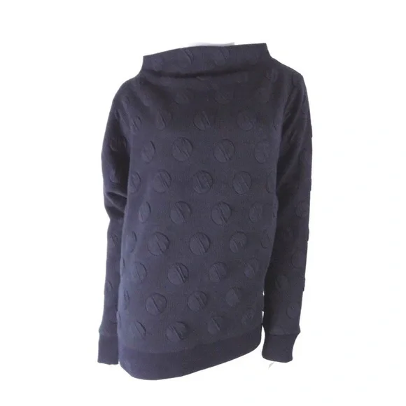 Anthro | Postmark Navy Funnel-Neck Pullover - Picture 5 of 11